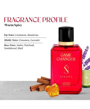 Nis-ara Game Changer Perfume for Men - 50 ml | Long Lasting Eau De Parfum| Premium Perfume | Warm Spicy Fragrance - Buy Online on GoSupps.com