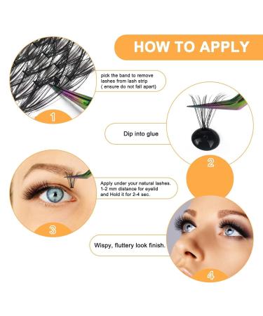 Shop 40D-D-14 Lash Clusters - 280 Individual False Eyelashes for DIY Extensions | Premium Quality 10D & 20D Lash Extensions - International Shipping Available - Buy Online on GoSupps.com