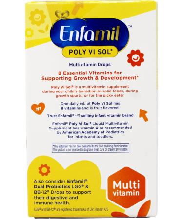Enfamil Prenatals & Baby Vitamin Poly-Vi-Sol with Iron - 50mL Dropper Bottle - Buy Online on GoSupps.com