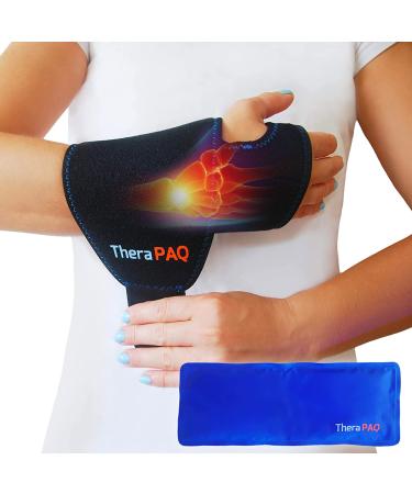 TheraPAQ Wrist Ice Pack Wrap -Reusable Hand Ice Pack, Hot and Cold Gel Compression for Pain Relief from Arthritis, Swelling, Carpal Tunnel, Surgery for Athletes and Elderly -Pregnancy Must Haves Wrist Wrap