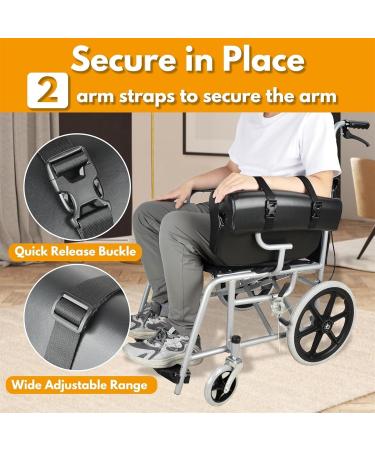 Lateral Support Wheelchair Arm Rest Cushion Accessories Torso Stabilization Leather Cover Armrest Support Universal Fit Wipe-Clean High Density Foam for Stroke Patients Seniors(A Pair) - Buy Online on GoSupps.com