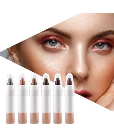 Eyeshadow Pen For Women Cream Eyeshadow Stick Contour Pencil 6 Colors Beauty Cosmetics Waterproof Highlighter Makeup for Evening Day Bridal - Buy Online on GoSupps.com