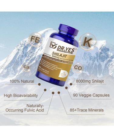 DR.YES Himalayan Shilajit Capsules for Men & Women Support Energy & Immune Vegan Non-GMO 90 Capsules - Buy Online on GoSupps.com