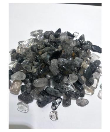 Natural Crystal Rough 200g Bulk Natural Polished Natural Black Hair Crystals Stone Gemstone Rough Crystal Tumbled Stones for Sale Chakra Reiki Balancing