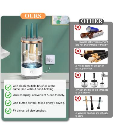 Automatic Makeup Brush Cleaner - 4-in-1 Multifunctional Tool for Deeper Cleaning & Air Drying | Versatile & Dust-Proof for All Brush Sizes - Buy Online on GoSupps.com