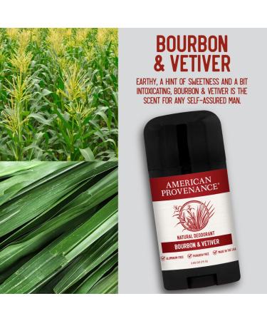 American Provenance Aluminum Free Natural Deodorant For Women and Men - Bourbon and Vetiver - 24 Hour Protection - Cruelty Free - Made in the USA (1 pack) - Buy Online on GoSupps.com