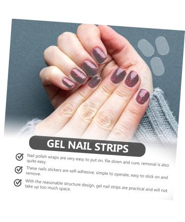 Housoutil 5 Sheets Nail Stickers Nail Care Tool Clear Nail French Manicure Nail Wraps Clear Gel Nail Strips Gel Strips Nail File Gel Wraps Nursing Kit Double Row Double Sided Tape - Buy Online on GoSupps.com