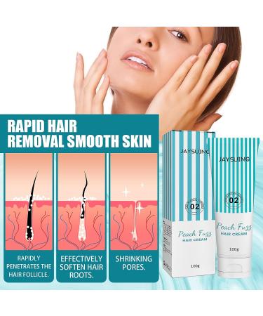 Skinetic Peach Fuzz Hair Removal Cream - Gentle & Painless Facial Hair Removal for Women (100g) - Buy Online on GoSupps.com