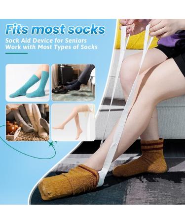 Folklyzo Sock Aid Sock Aid Device for Seniors Disabled Pregnant Sock Helper Easy On Easy Off Sock Helper Aide Tool Sock Assist Device No Bending (Blue) - Buy Online on GoSupps.com