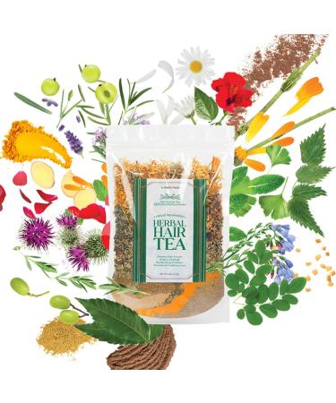22 Kinds Hair Tea Rinse for Growth & Healthy Scalp | Natural Herbal Infusion 4oz - Rejuvenate Your Hair - Buy Online on GoSupps.com