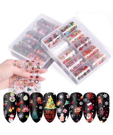 Kalolary 20 Rolls Nail Foil & Glue - Holographic Starry Sky Stars Transfer Stickers for DIY Nail Art Decoration - Buy Online on GoSupps.com
