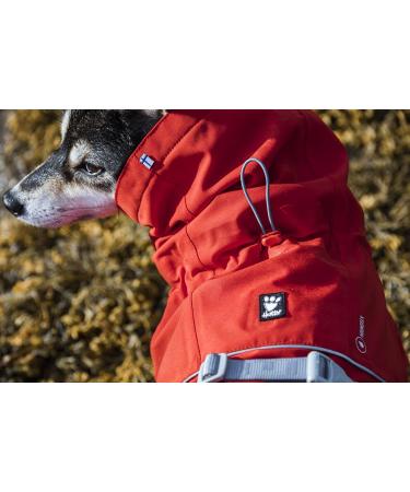 Hurtta Monsoon Eco Hundelegenmantel | Waterproof Dog Rain Jacket with Reflectors | 100% Recycled Material | Red 30cm - Buy Online on GoSupps.com