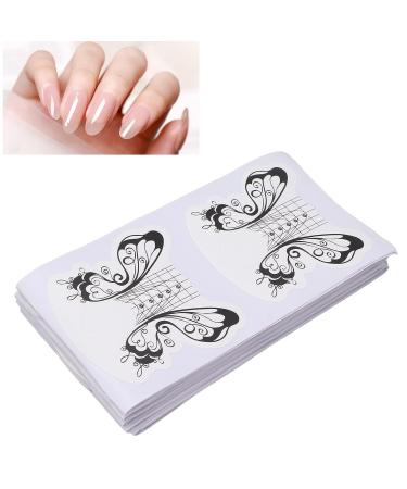 100pcs Butterfly Nail Forms - Horseshoe Shaped Nail Art Tools & Square Guide Stickers for Acrylic & Gel Nails | Shop Now! - Buy Online on GoSupps.com