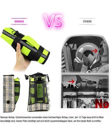 NAMSAN Dog Life Jackets - Portable Inflatable Life Jacket for Small Medium & Large Dogs - Green-M M Green - Buy Now! - Buy Online on GoSupps.com