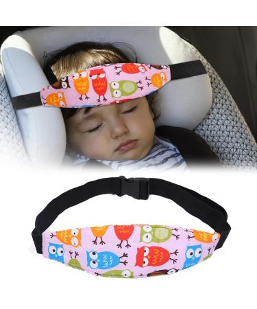 Baby Kids Safety Head Support Hugger Head Support Band for Infants Kids Car Seat Safety Head Support Hugger Baby Head Support for Car Seat Car Seat Head Support Neck Protection Belt Pink