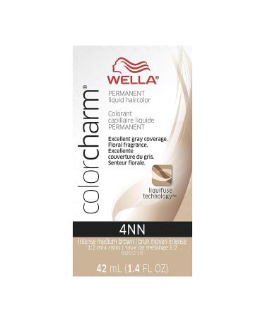 Wella Color Charm 4NN Intense Med Brown Permanent Liquid Hair Color for Gray Coverage - Buy Online on GoSupps.com