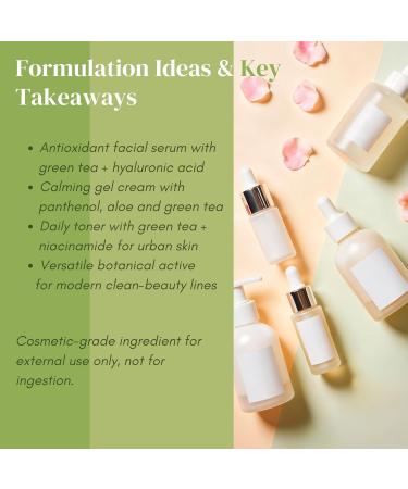 Organic Green Tea Extract Cosmetic Grade for DIY Skincare Serums Creams Lotions & Masks Soothing EGCG-Rich Botanical Ingredient for Face & Body Formulations - Alcohol Free 4 Fl Oz (Pack of 1) - Buy Online on GoSupps.com