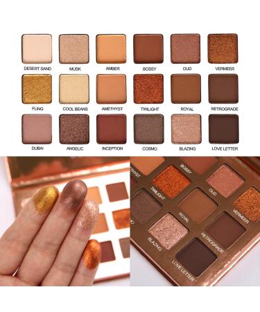 18-Color Eyeshadow Palette Kit - Glitter, Matte & Shimmer Eye Makeup - Buy Online on GoSupps.com