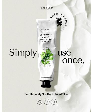Nature Republic HERBOLOGY Artemisia Extra Soothing Cream - Cruelty-Free Moisturizer for Sensitive Skin - International Shipping Available - Buy Online on GoSupps.com