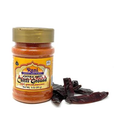 Rani Extra Hot Chilli Powder 3oz PET Jar - All Natural, Salt-Free, Vegan - Gluten Friendly - NON-GMO Indian Spice - Buy Online on GoSupps.com