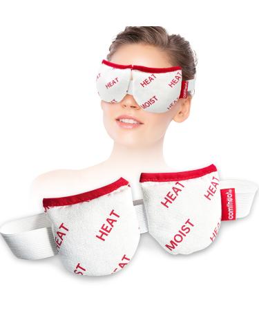 Comfheat Microwavable Eye Mask Heating Pad Moist Heat Therapy for Eye Fatigue Dry Eyes Relief Warm Steam Eye Mask with Natural Fillings Lavender Scent Adjustable Breathable Cotton Fabric Hot Compress