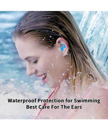 Silicone Reusable Earplugs for Sleeping, Concerts, Swimming - 2 Pairs (Blue) - Buy Online on GoSupps.com