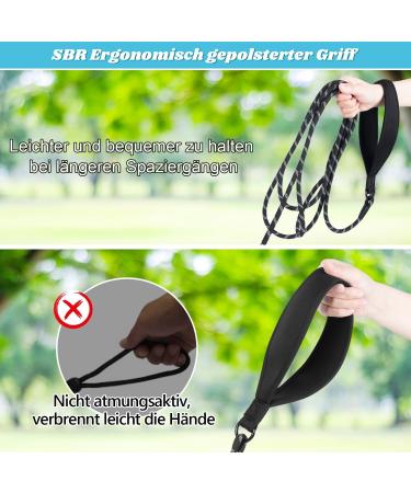 Buy Aystkniet Shock-Absorbing Bungee Dog Leash - 3m to 30m Padded Handle Reflective Lockable Hook for Medium & Large Dogs - Buy Online on GoSupps.com