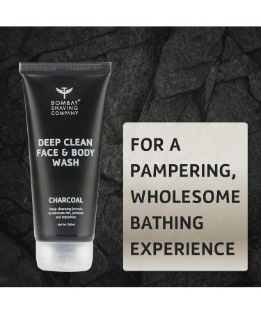 Buy Bombay Shaving Company Activated Charcoal Face & Body Wash - Anti-Pollution Effect 200 ml - Cleanse Dirt & Impurities - Buy Online on GoSupps.com