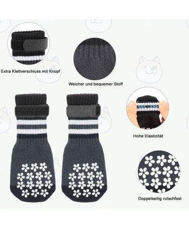 Ranypet 3 Pairs Indoor Anti-Slip Dog Socks | Soft Adjustable Paw Protection for Senior Dogs | Traction Control for Hardwood Floors - Buy Online on GoSupps.com