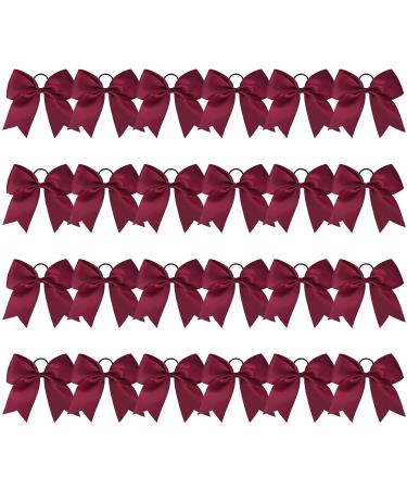 24 PCS Large Maroon Cheer Bows - Hair Accessories for Cheerleaders & Sports Teams - Buy Online on GoSupps.com