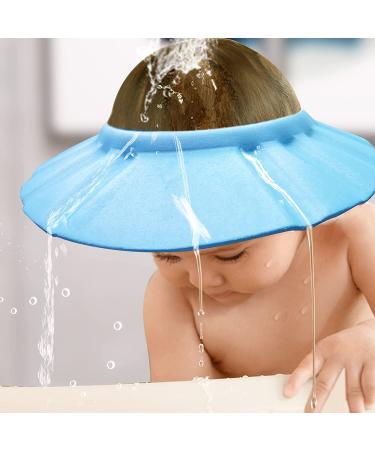 Adjustable Baby Shower Cap for Hair Washing & Bathing Protection - Blue - Buy Online on GoSupps.com