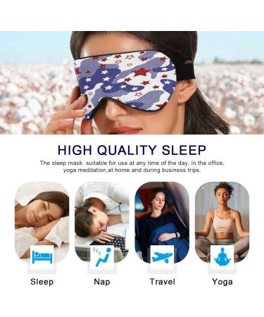 Buy Sleep Mask Light Blocking Red & Blue Stars - Soft Adjustable Eye Cover for Men & Women | Perfect for Sleep Travel & Naps - Buy Online on GoSupps.com