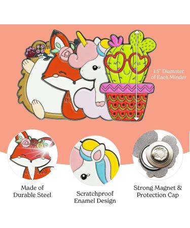 Magnetic Needle Minder 4 Pack - Hedgehog Fox Unicorn Cactus - Sewing & Embroidery Kit - Buy Online on GoSupps.com