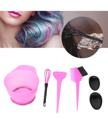 Professional Hair Dyeing Kit with Brush Mixing Bowl & Ear Covers - Portable Salon Tools (Pink) - Buy Online on GoSupps.com