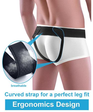 Hernia Belt Truss for Men & Women | Adjustable Inguinal Support with Removable Compression Pads | Universal Waist & Groin Straps for Pain Relief & Post-Surgery Care - Buy Online on GoSupps.com