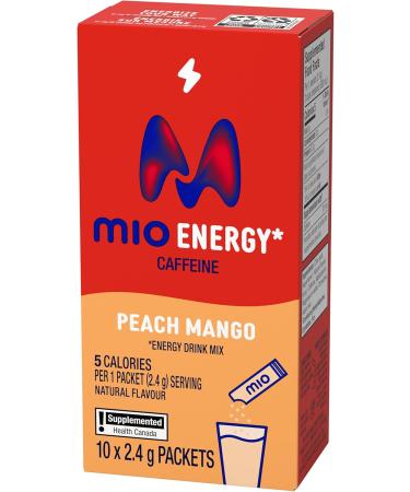 mio Energy Peach Mango Energy Drink Mix 2.4 g Packets 10 ct Box - Buy Online on GoSupps.com