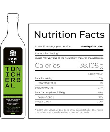 Kofi Ti Herbal Tonic Syrup - Craft Natural Quinine Concentrate for Tonic Water & Cocktails - 950 ml (Pack of 1) - Buy Online on GoSupps.com
