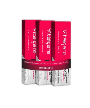 Vitalcare Vitalcare | Professional - Permanent Hair Coloring Cream Hair Dye with Silk Protein and Keratin No. 8/4 Light Copper Blonde 3 x 100 ml