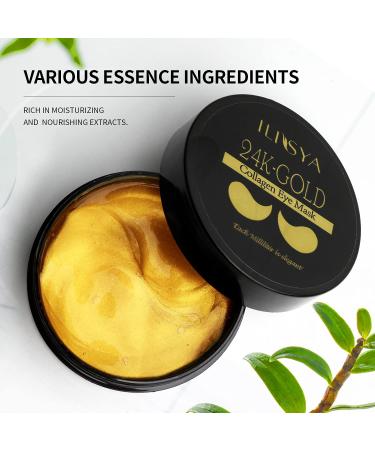 24K Gold Under Eye Masks - Anti-Dark Circles & Puffiness Relief - 60 Pads for Moisturizing & Anti-Aging - Buy Online on GoSupps.com