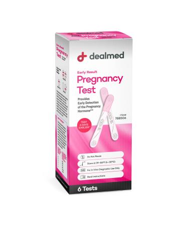 Dealmed Early Result Pregnancy Test, 6/BX, Early Detection Pregnancy Test Kit