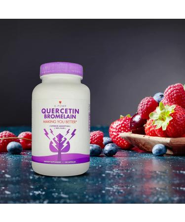 G-Powr Quercetin Bromelain Supplement 965mg 120 Capsules - Immune, Joint & Heart Support - Anti-Inflammatory Formula for Energy - Men & Women - Buy Online on GoSupps.com