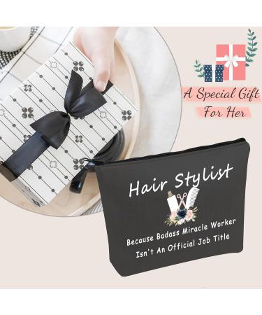JXGZSO Hairdresser Gift - Badass Miracle Worker Makeup Bag for Hair Stylists - Buy Online on GoSupps.com