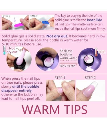 Buy U-shinein 2x10ml Solid Nail Glue Gel - Clear & Pink Gel for Acrylic Nails | Press On & Nail Art Manicure | Long Lasting Cure - Buy Online on GoSupps.com