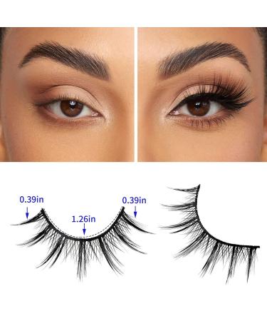 Manga Lashes: Natural Look False Eyelashes - 10 Pairs Soft & Reusable Asian Fake Eyelashes by Canvalite - Anime Style Alice-10pr - Buy Online on GoSupps.com