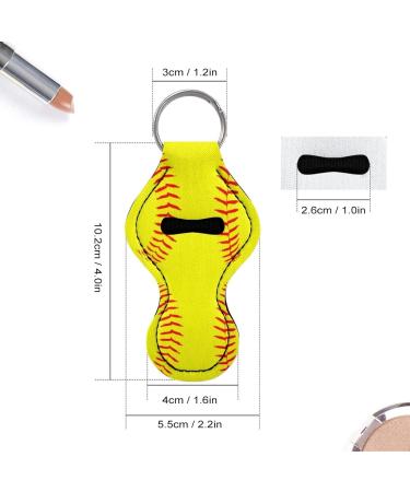 Poceacles Women's and Girls' Keychain - Lipstick - Glossy Lip Balm - Neoprene Pouch - Wrist Strap Yellow Baseball. - Buy Online on GoSupps.com