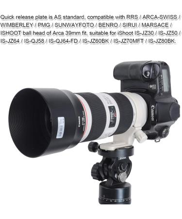 iShoot Metal Lens Collar Tripod Mount Ring for Canon EF 70-200mm f/4L (is/is II), EF 400mm f/5.6 L, EF 80-200mm f/2.8L Lens with ARCA-Swiss Quick Release Plate - Buy Online on GoSupps.com