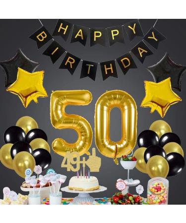 AHAORAY 49+1 Cake Topper - Gold Glitter 50th Birthday Party Cake Decoration Supplies Perfect for Fifty Birthday Party 50th Anniversary or 50 Fabulous - Buy Online on GoSupps.com