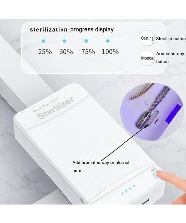 Portable USB Nail Tool Sterilizer with Blue Light for Manicure Salon, Tweezers, Tattoo, Scissors, Jewelry, Phone, Watch & Keys - Buy Online on GoSupps.com