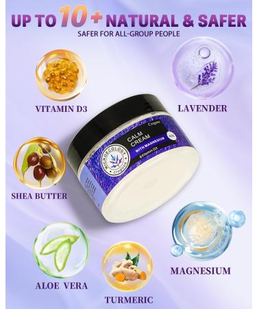 2025 Updated Magnesium Cream for Sleep: Nighttime Magnesium Lotion for Pain & Leg Cramps, Muscle Relaxation, Calm, Deep Hydration, Skin Care for Kid, Men, Women (Lavender) 4 Fl Oz (Pack of 1) - Buy Online on GoSupps.com