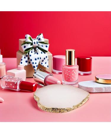 2 Pi ces Nail Art Palette Resin Heart Shaped Mixing Plate With Edge For Manicure Color Mixing And Cosmetic Use - Buy Online on GoSupps.com